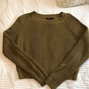Forever 21 crop mustard sweater